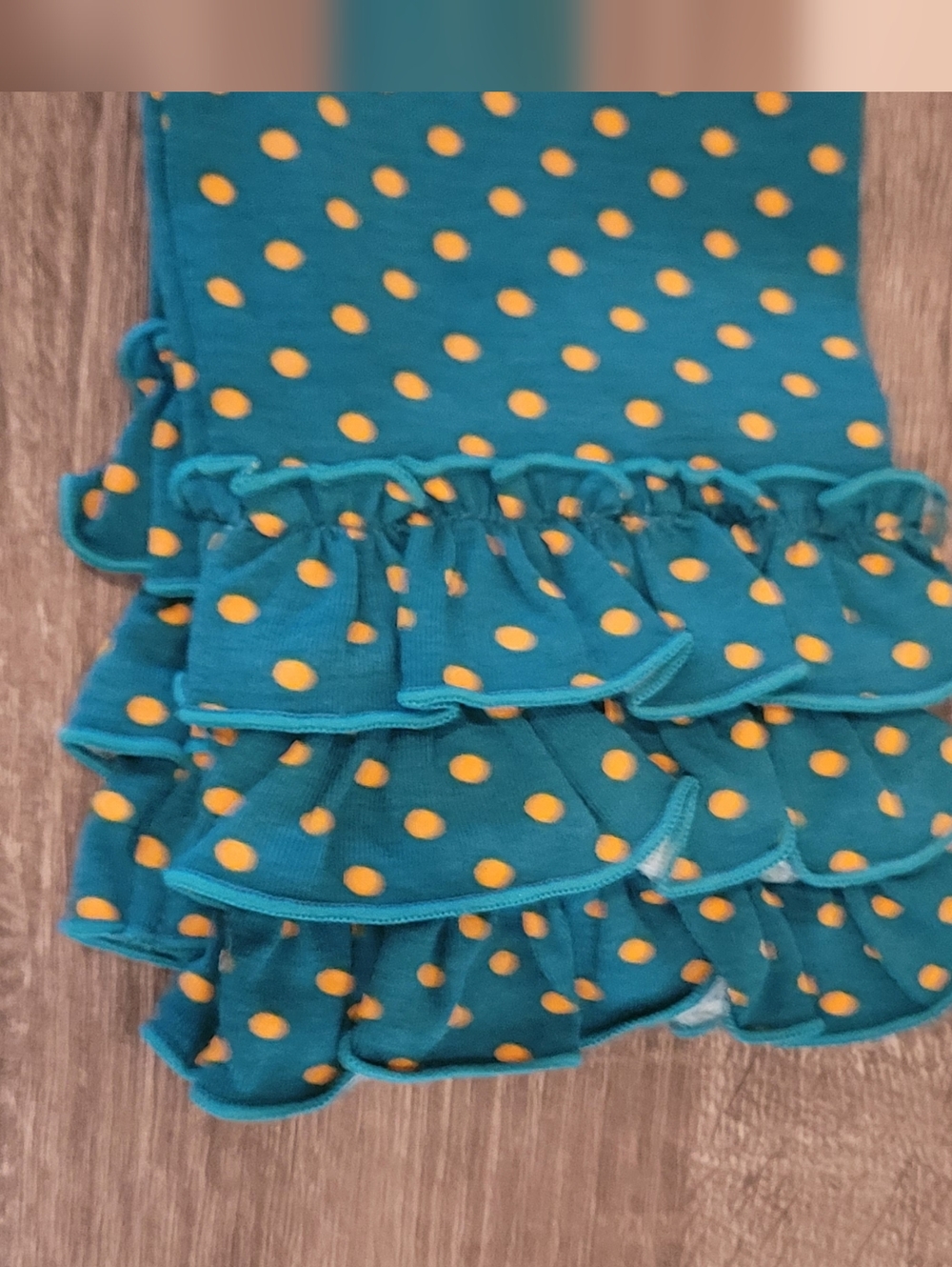 Matilda Jane Kids Teal & White Striped Ruffle-Sleeve Top And Leggings Set NWT - Picture 7 of 9